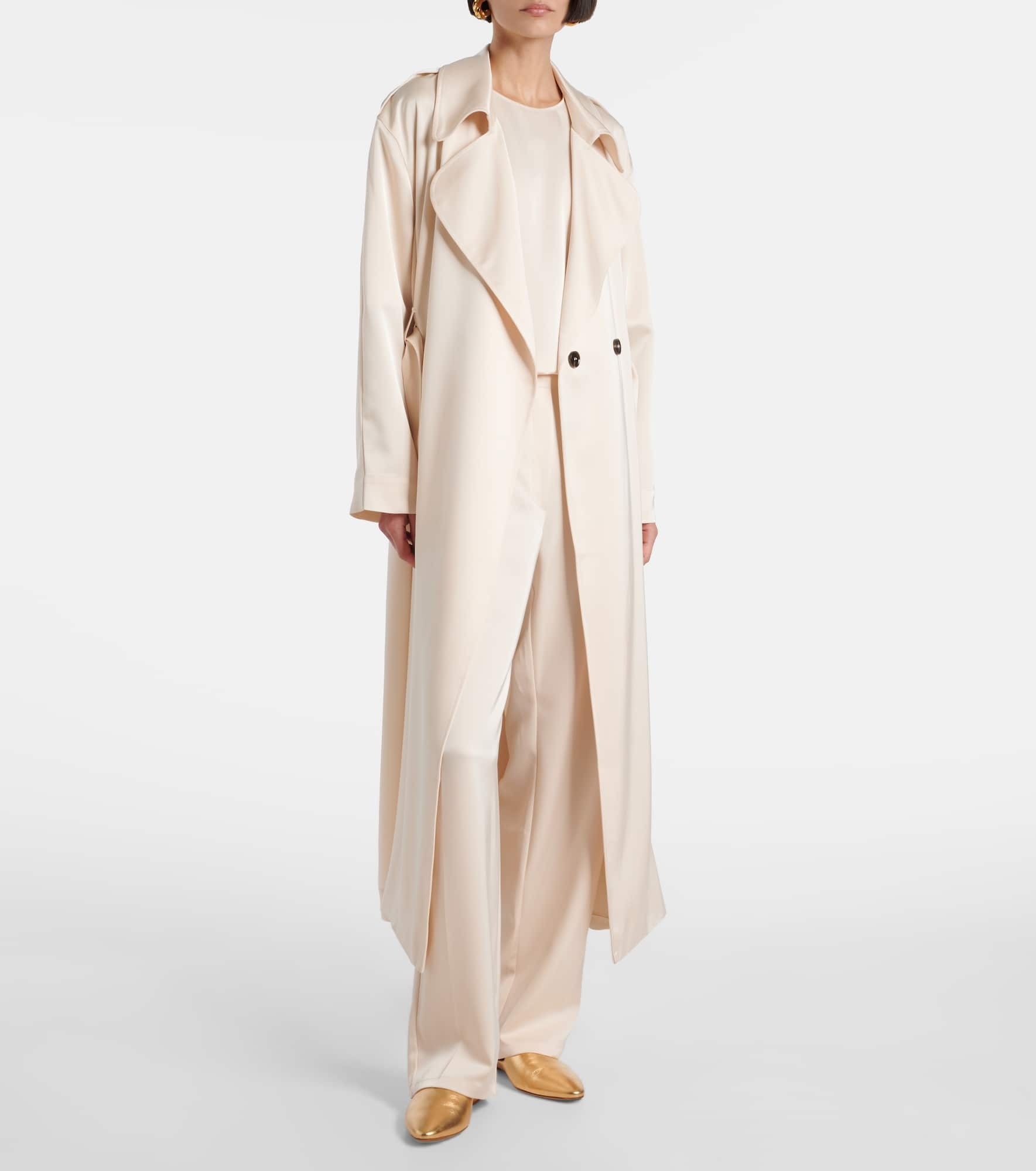 Barb satin trench coat - 2