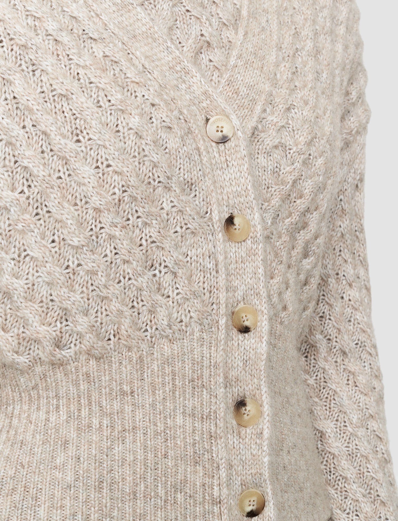 Fuzzy Cable Knit Cardigan - 5
