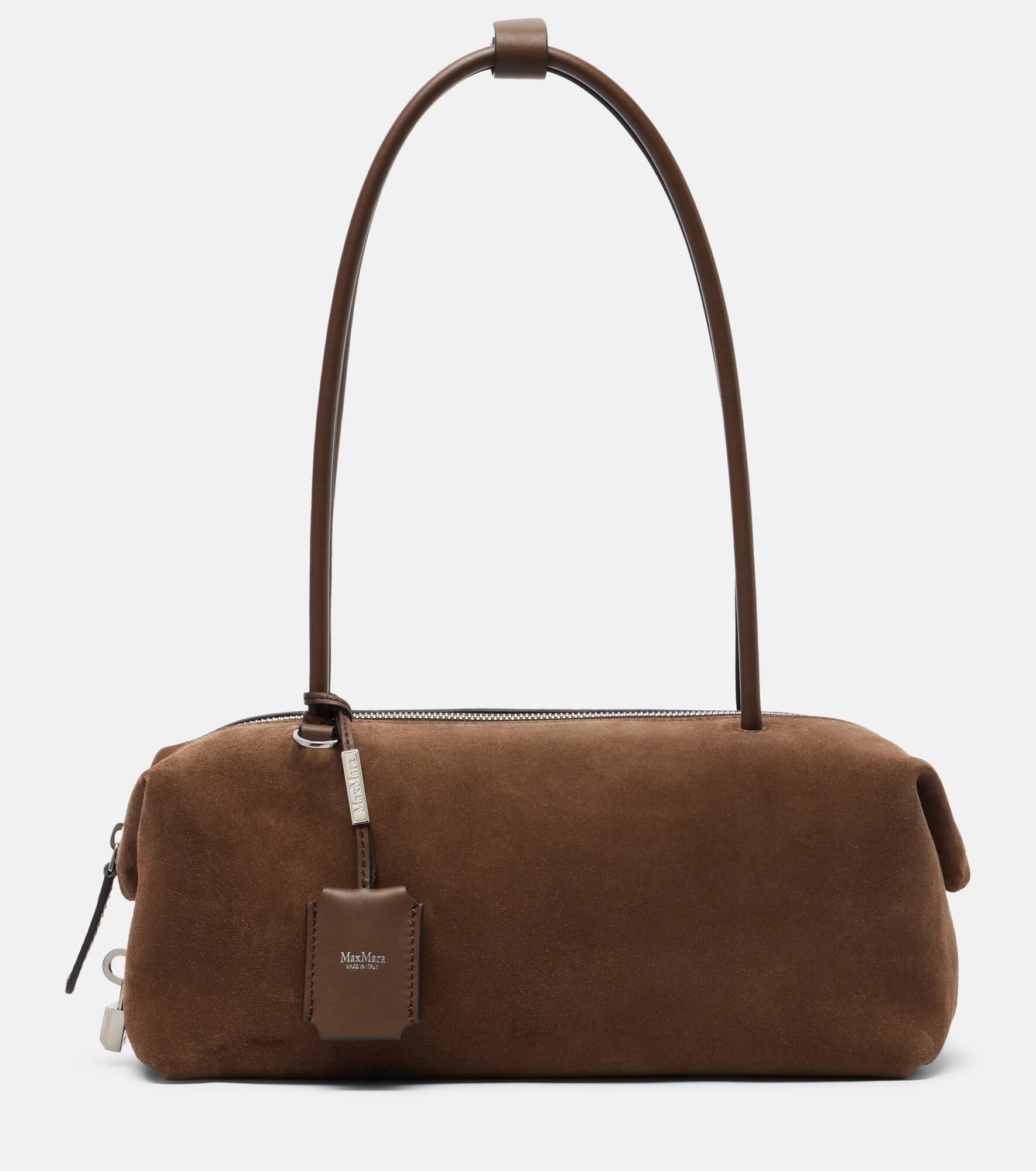 Medium suede shoulder bag - 1