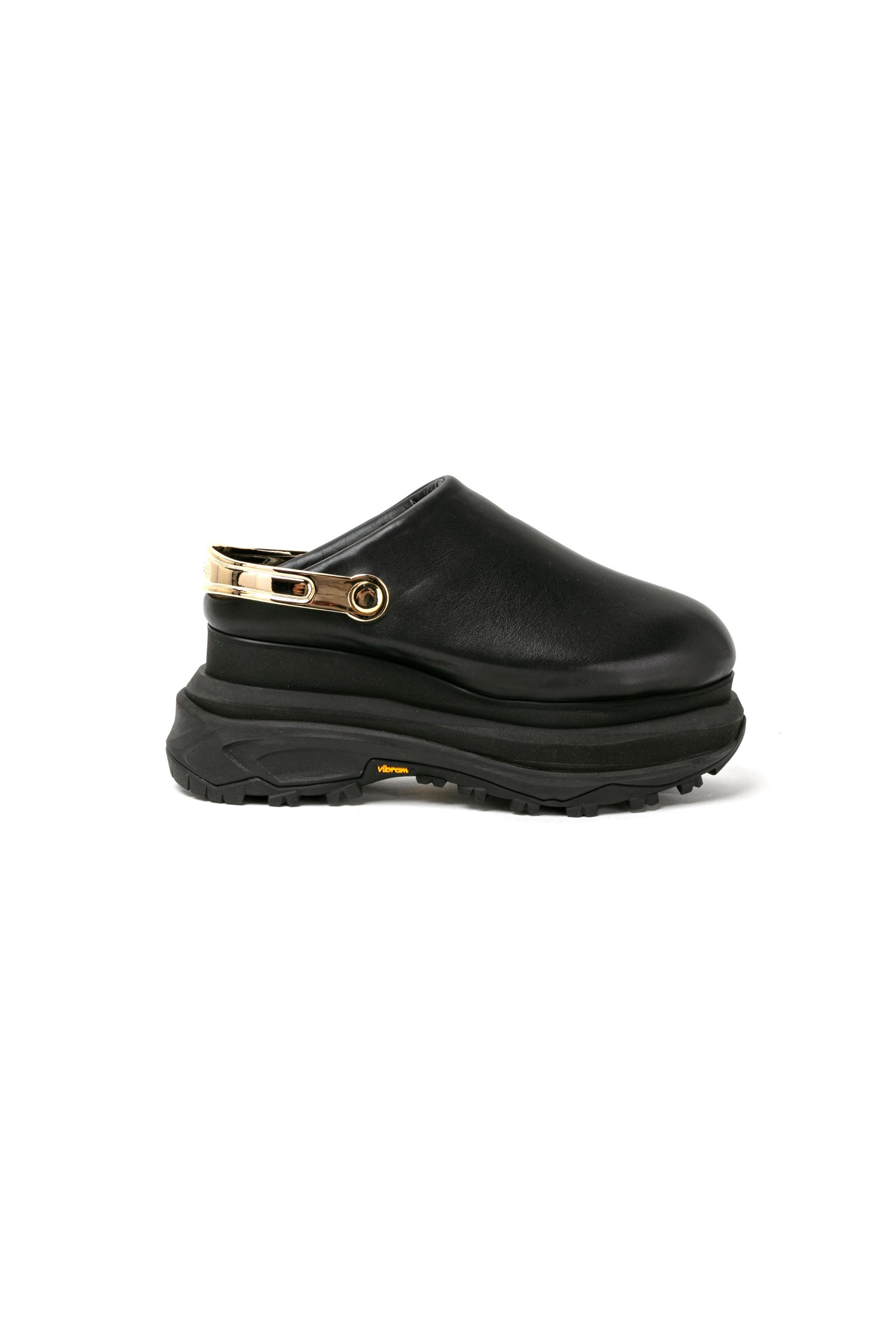 Leather Sabot Wedges - 5