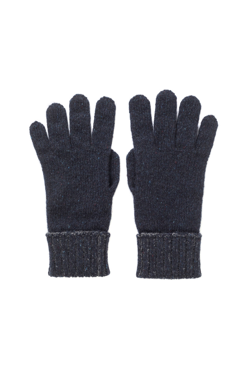 Donegal Cashmere Navy Gloves 1