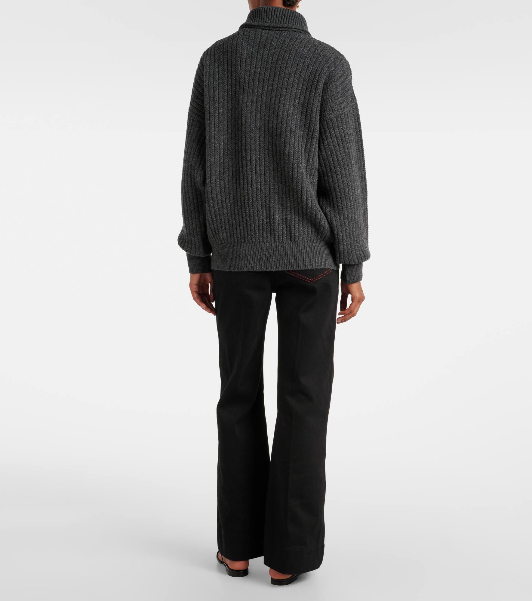 Ribbed-knit wool sweater - 3