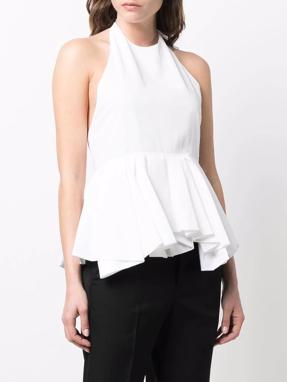 halterneck peplum blouse - 3