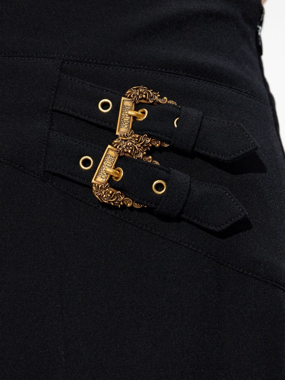cut-out buckle-detail trousers - 5