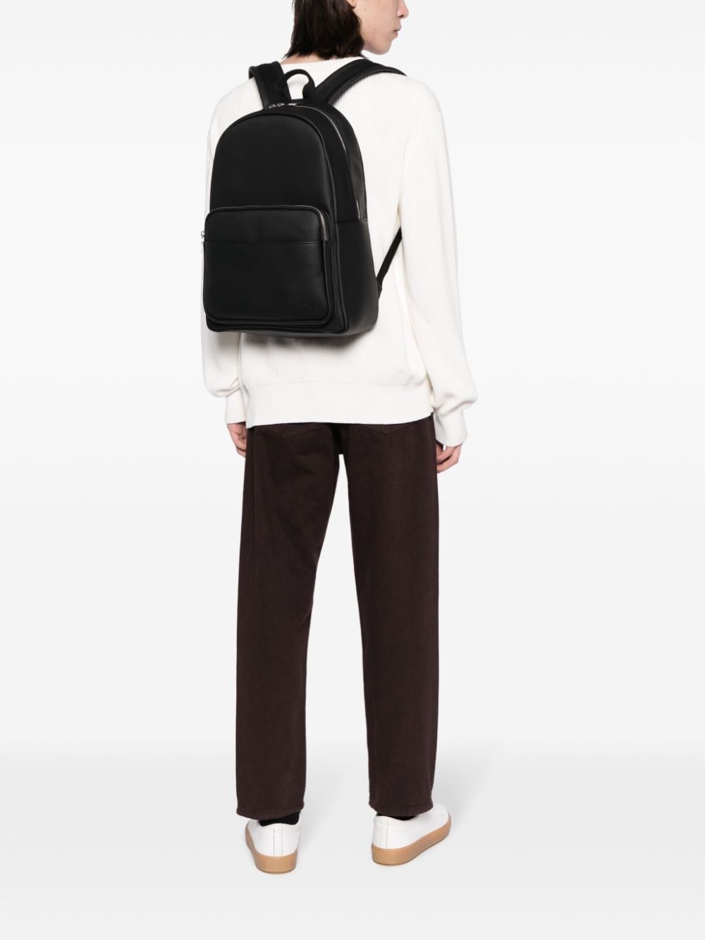 logo-embossed piquÃ© backpack - 2