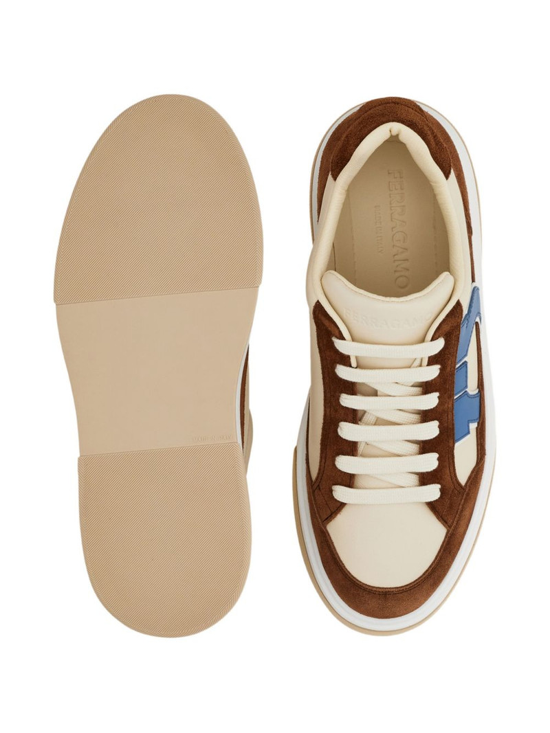 suede gancini low-top trainer 4