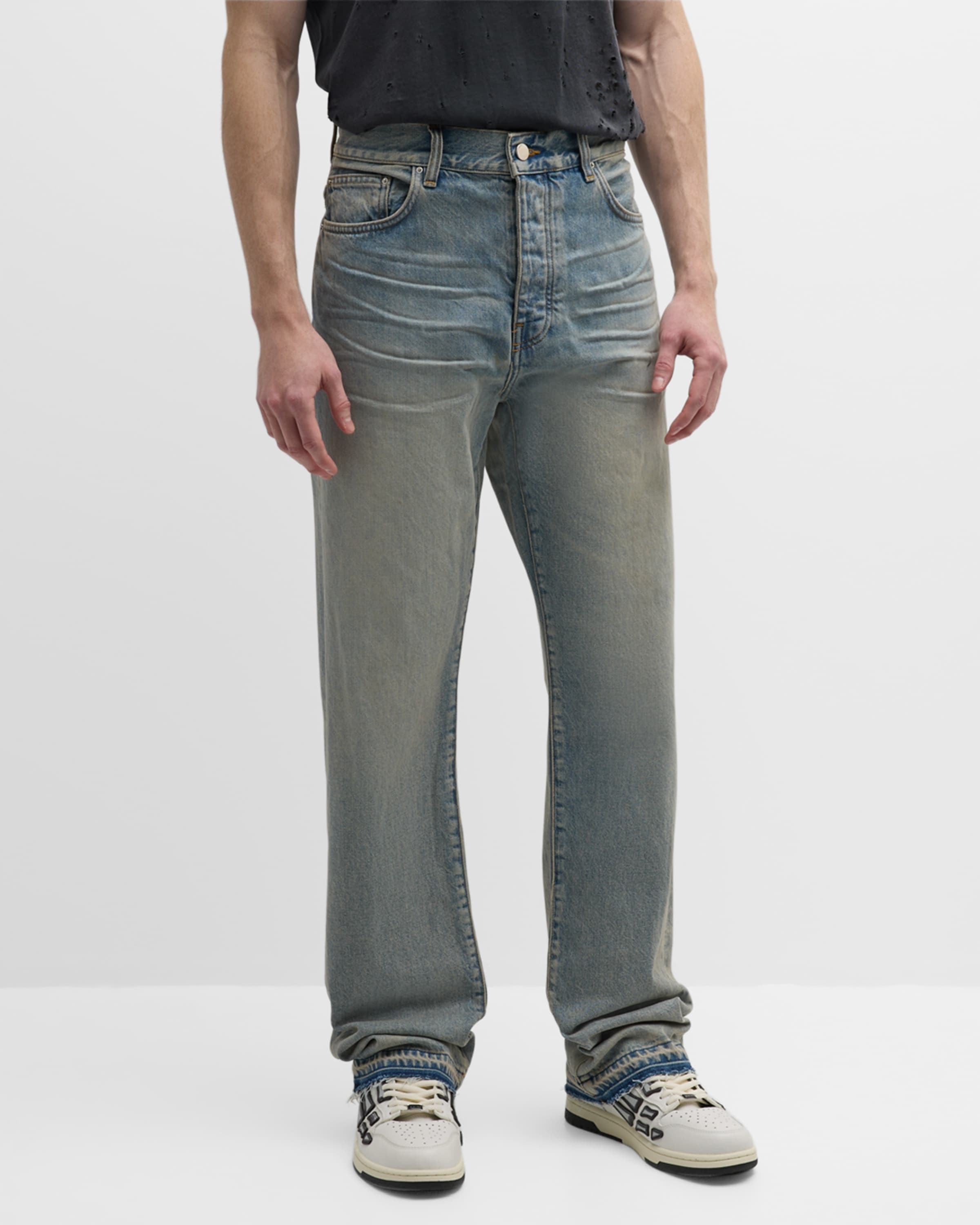 Men's Faded Straight-Leg Jeans - 2