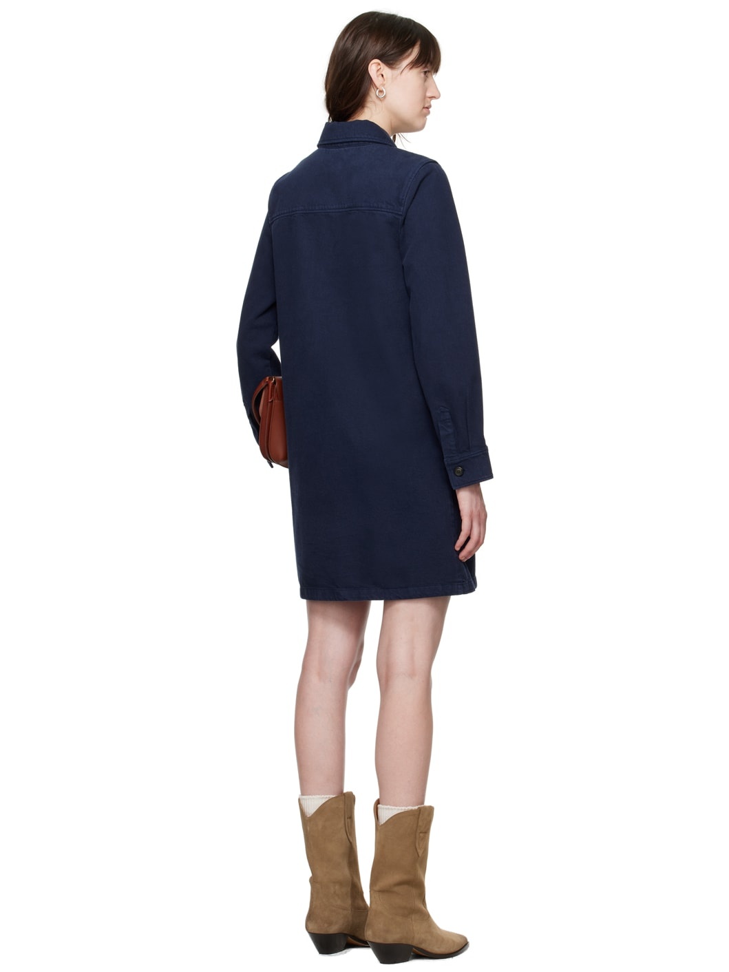Navy Mia Denim Minidress - 3