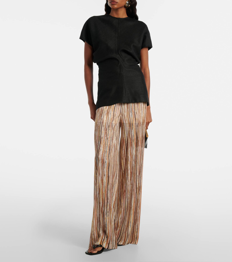 Missoni Zig Zag lamé wide-leg pants outlook
