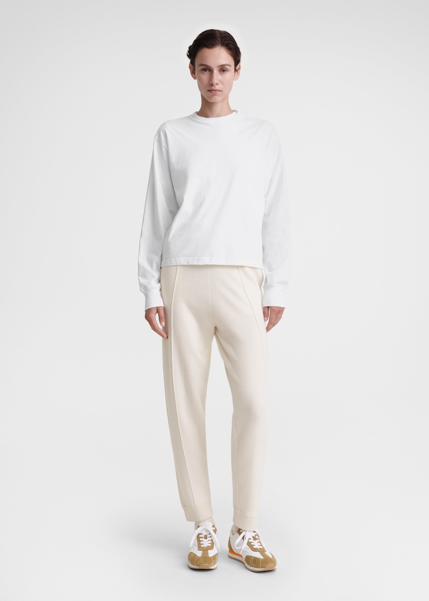 Long-sleeve jersey tee white - 2