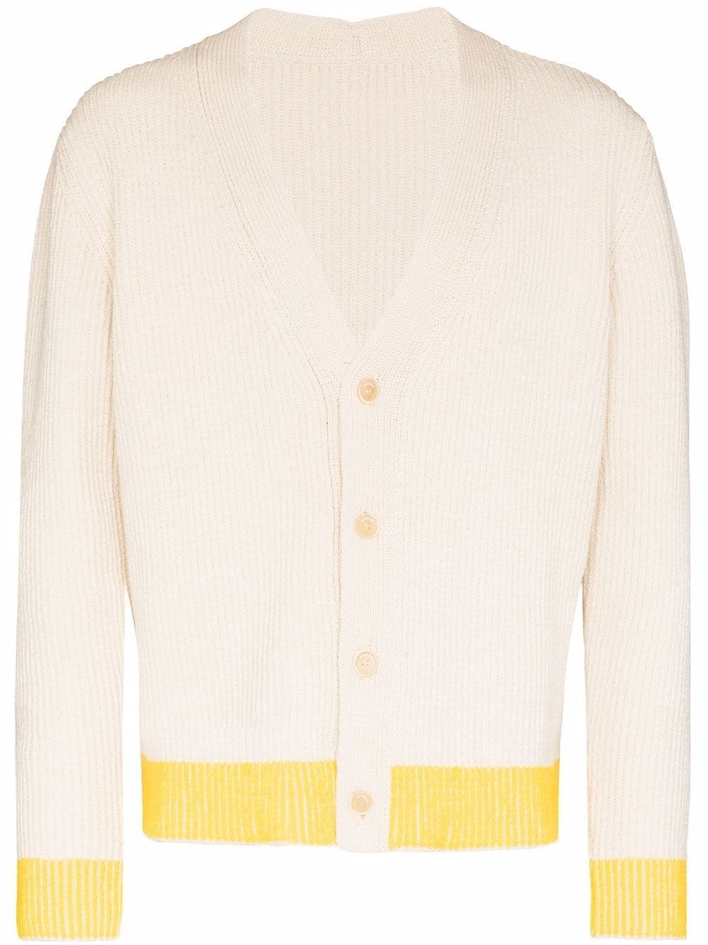 Le Cardigan Limone ribbed V-neck cardigan - 1