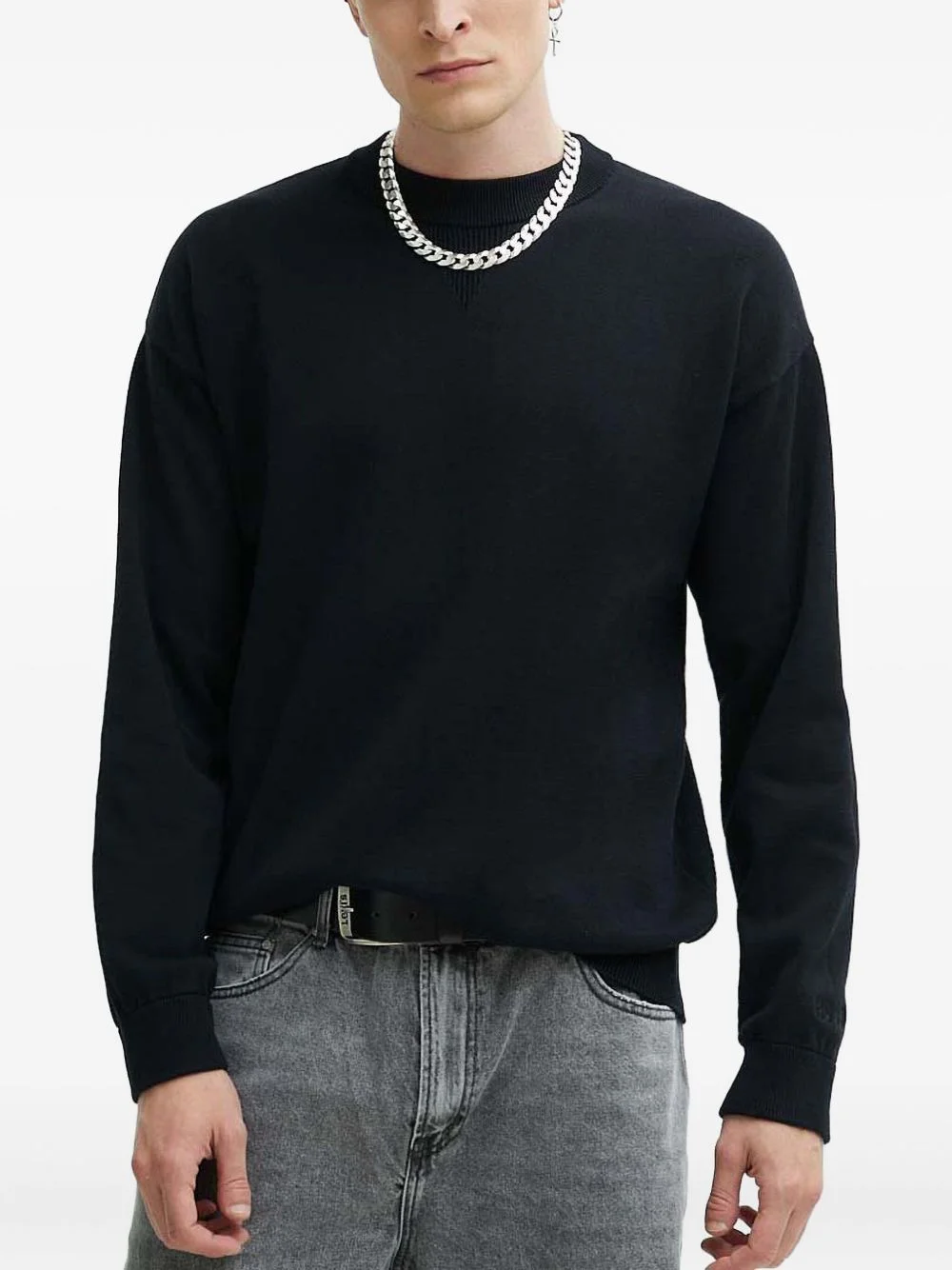 ribbed crew neck knitwear - 1