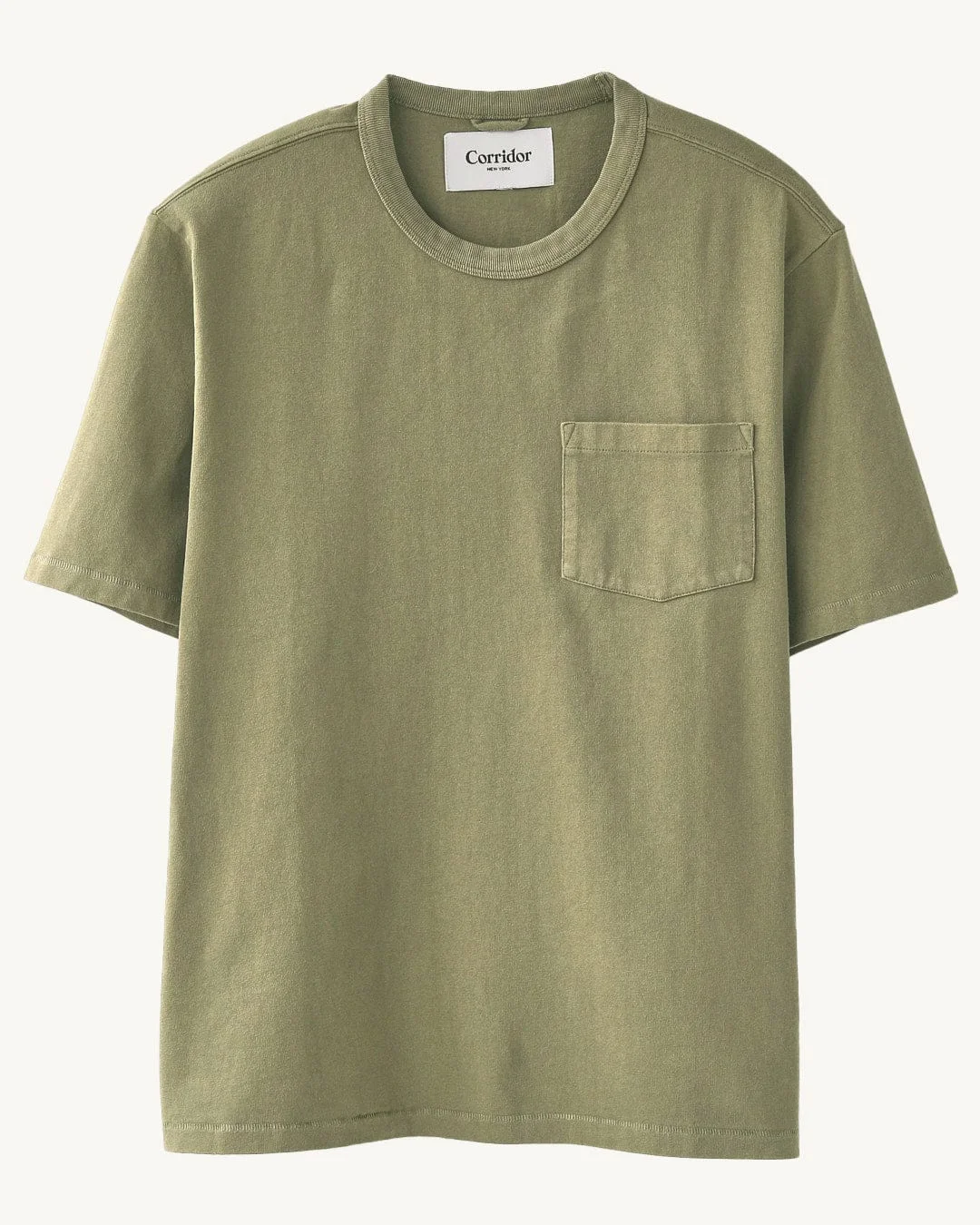 GARMENT DYE TEE - OLIVE - 1
