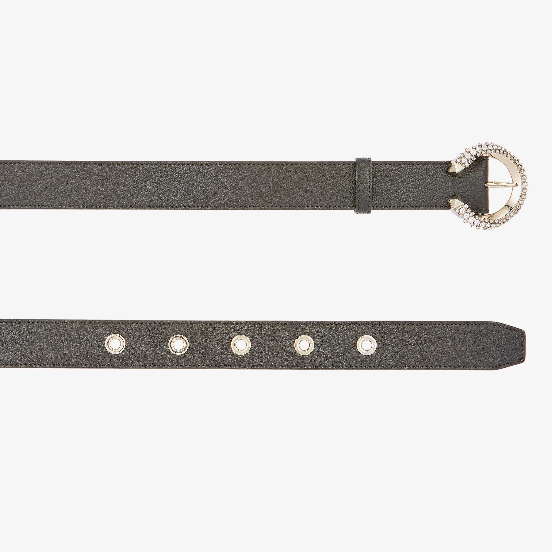 Madeline Belt
Black Calf Leather Belt with Crystal Buckle - 2