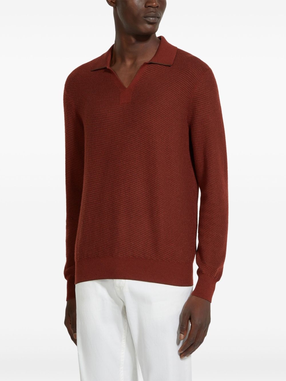 knitted polo shirt - 2