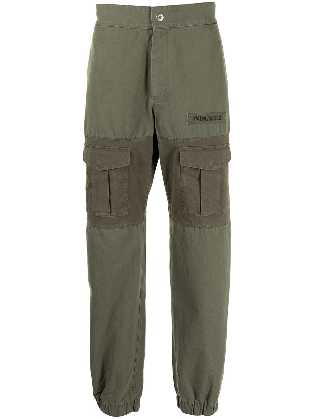 panelled multi-pocket cargo trousers - 1