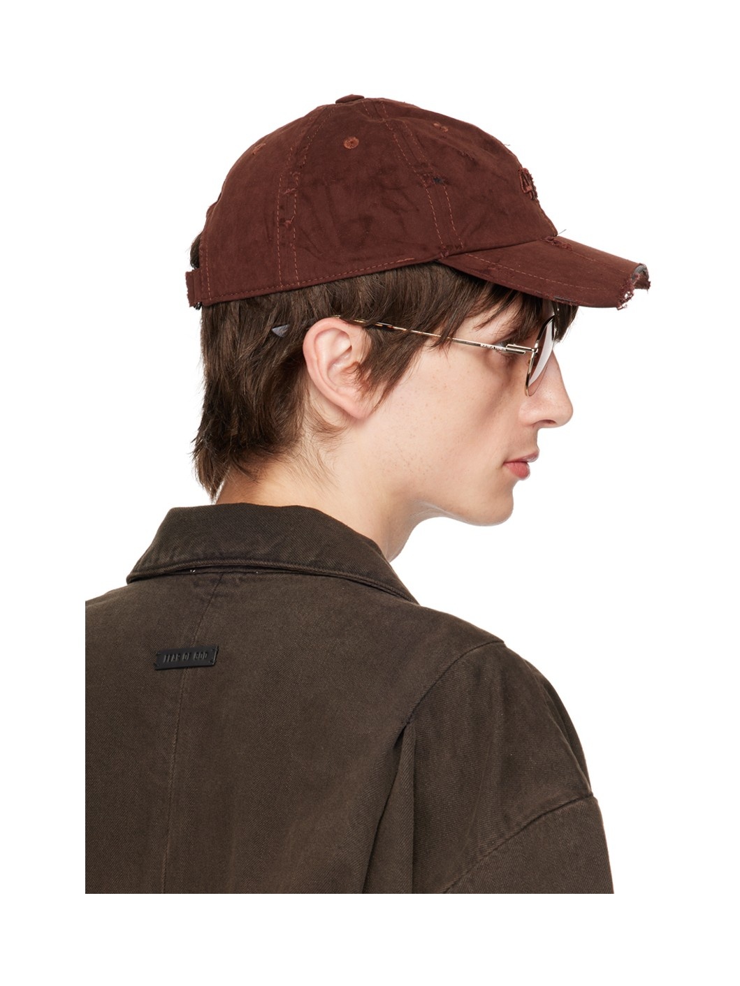 Brown Distressed Baseball Cap - 3