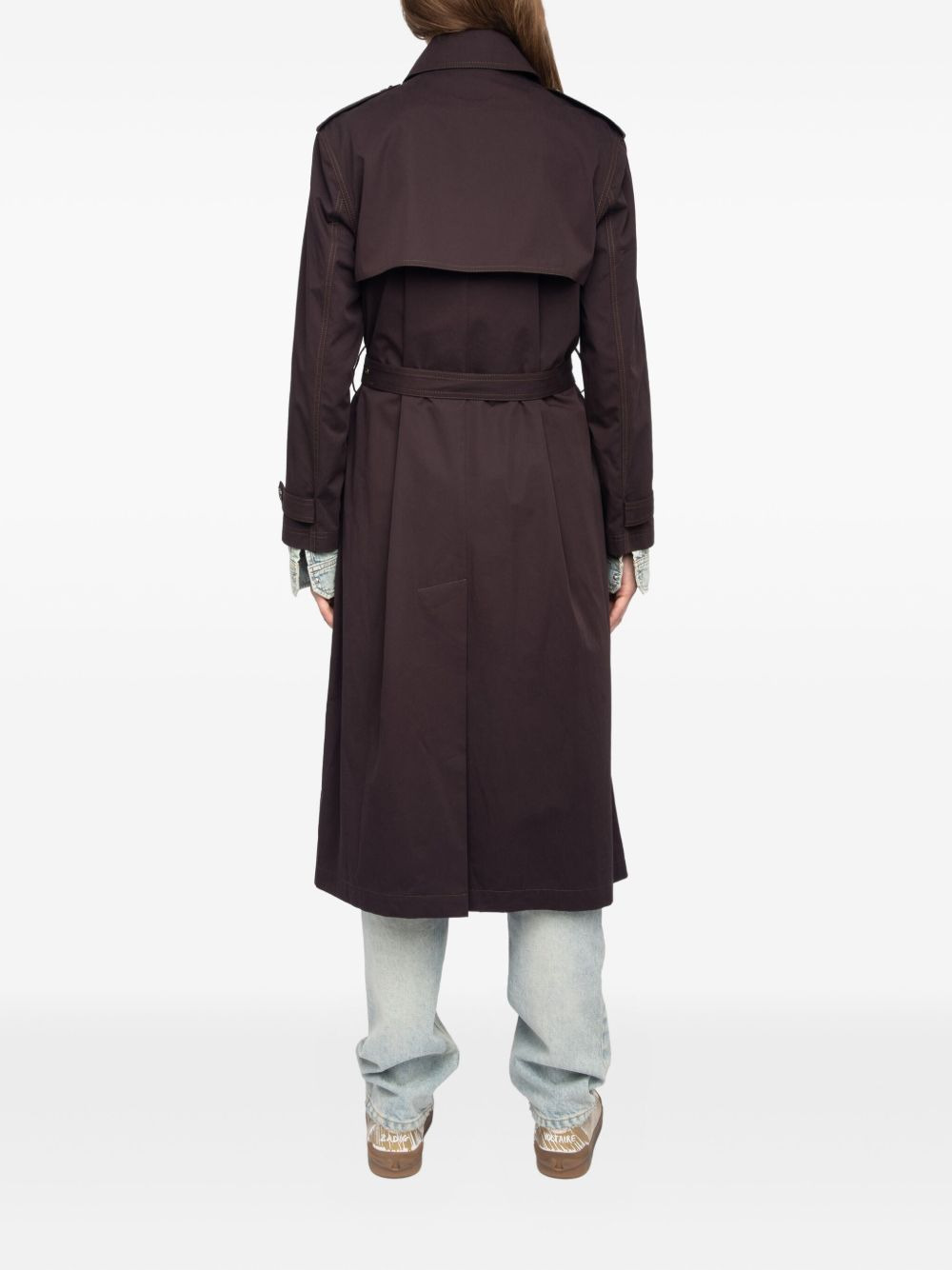 Kenar double-breasted belted trench coat - 4