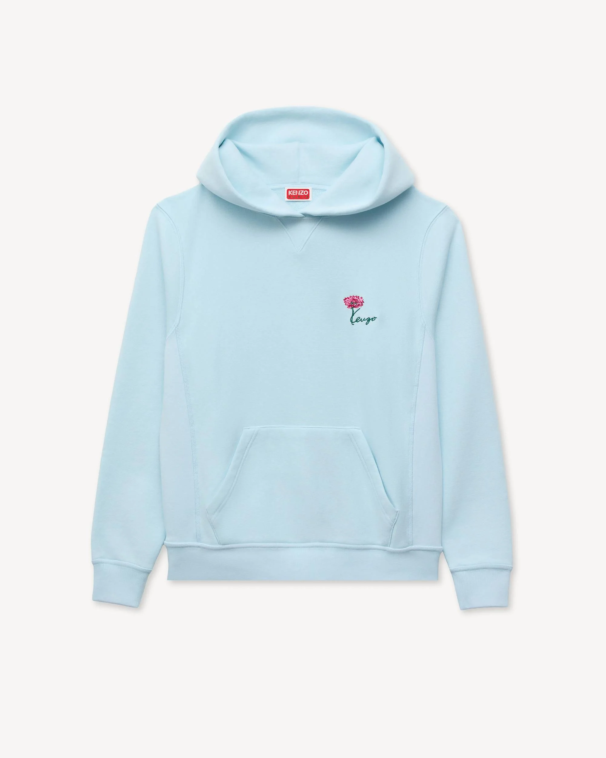 'KENZO Tulip' embroidered hoodie in cotton - 1