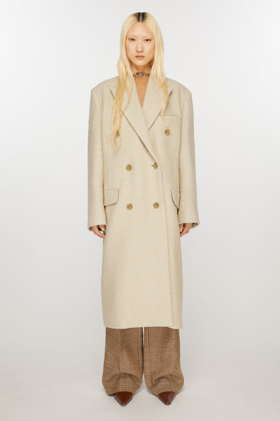 Acne Studios Double-breasted wool coat - Warm white outlook
