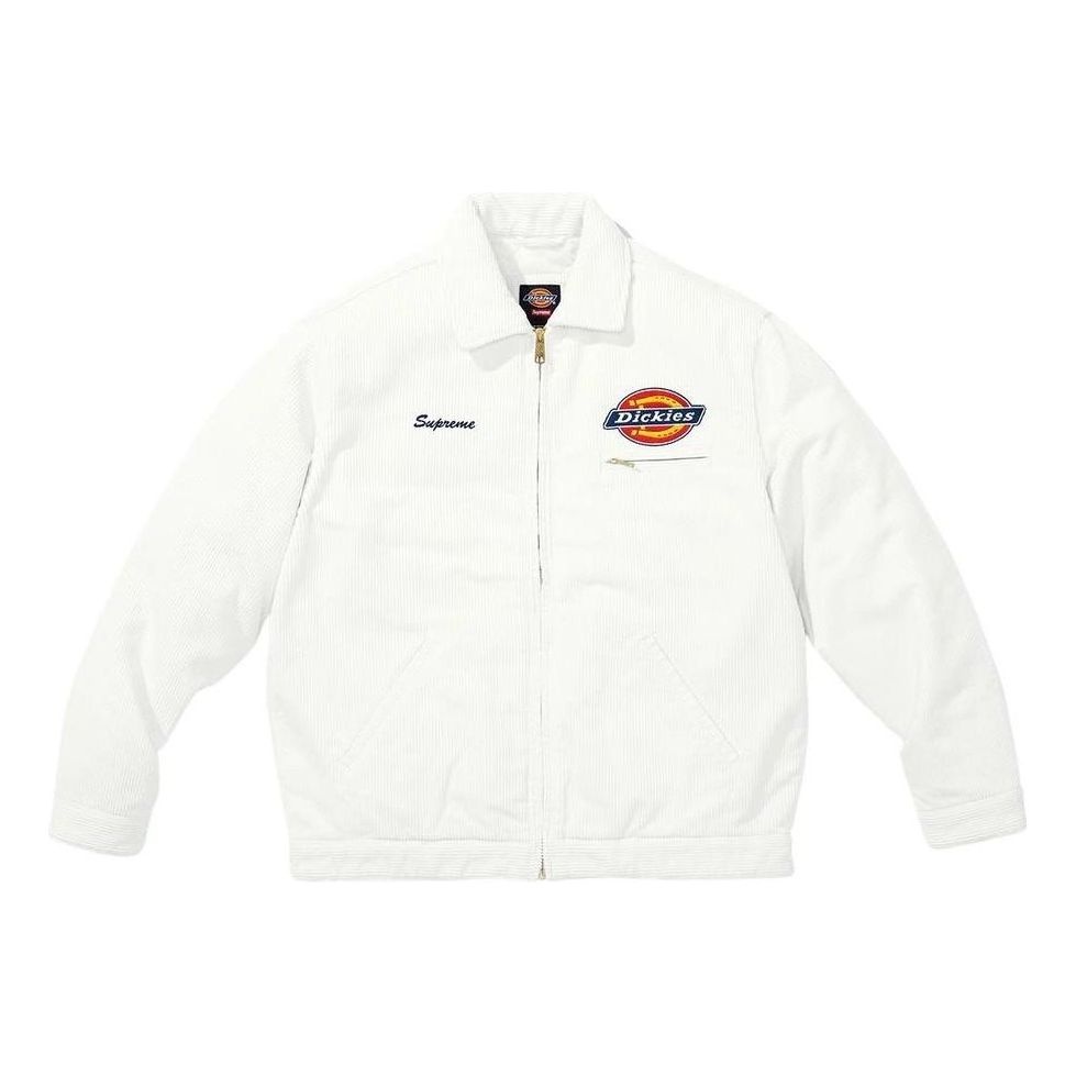 Supreme x Dickies Corduroy Work Jacket 'White Black Red' SUP-FW22-712 - 1