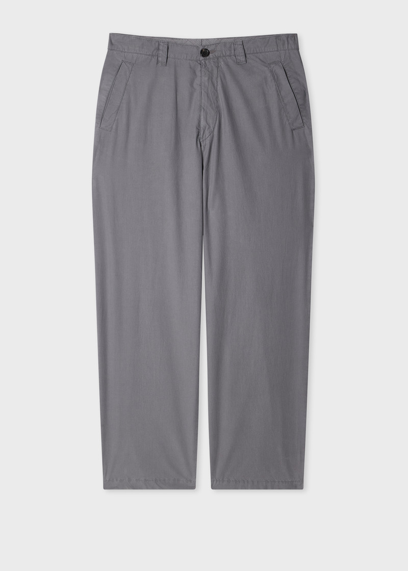 Relaxed-Fit Charcoal Cotton Chinos 1