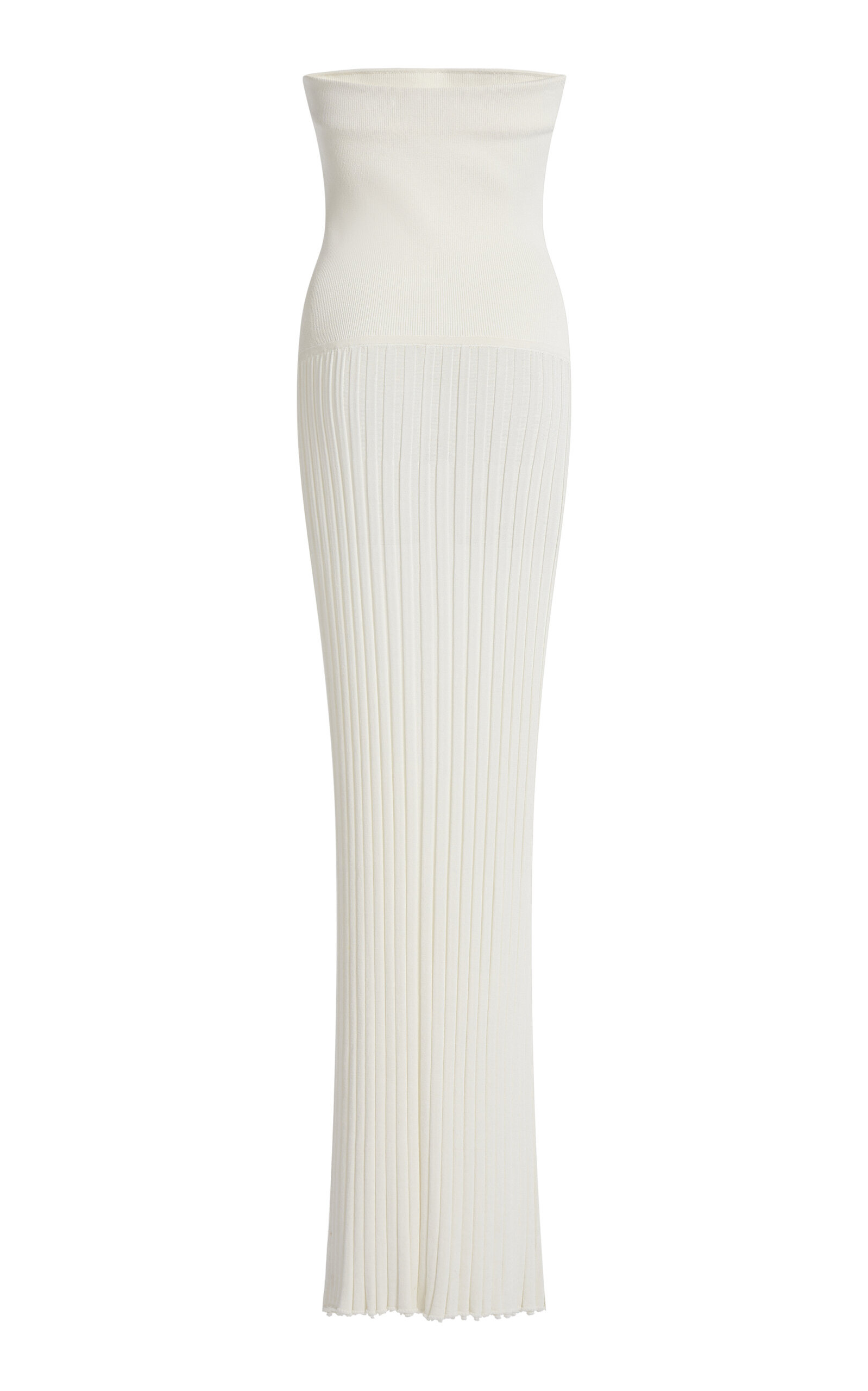 Cutout Knit Maxi Dress white - 5