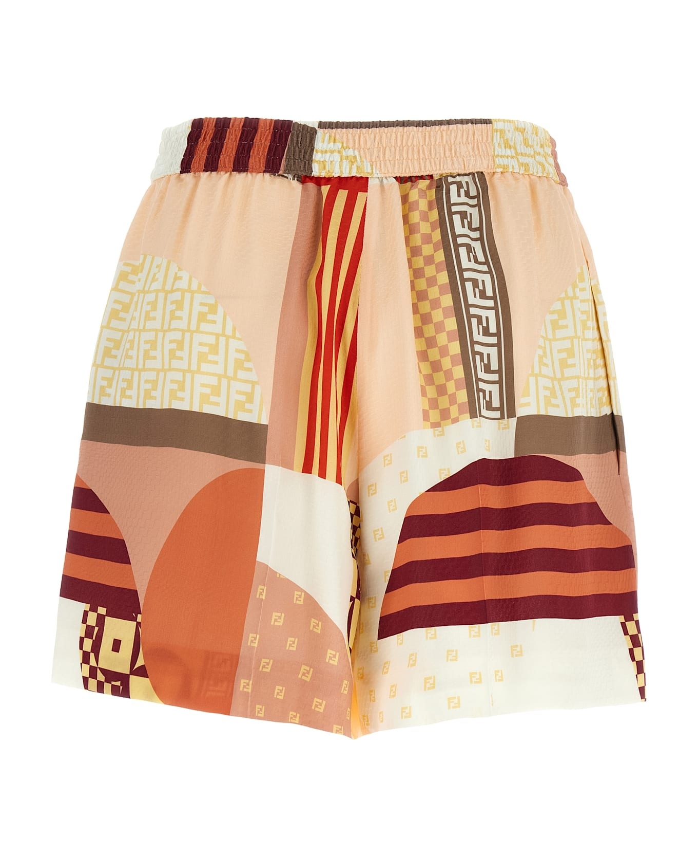 Patchwork Silk Shorts - 2