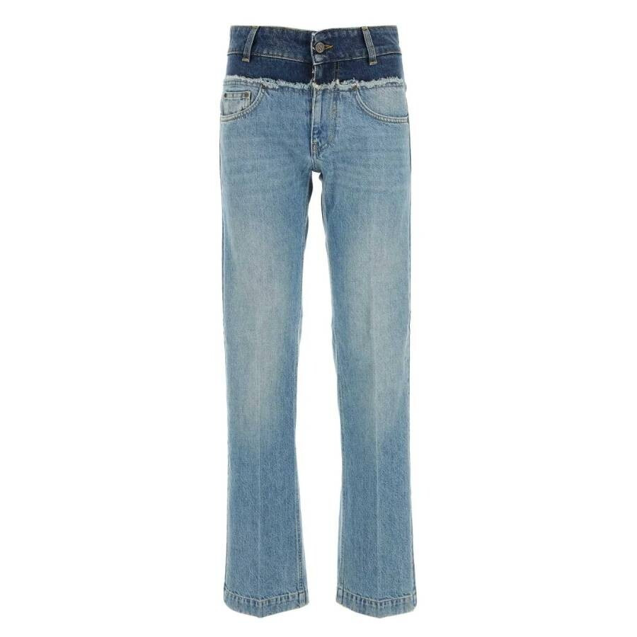 Stella McCartney Blue Panelled Straight-Leg Denim Jeans - 5
