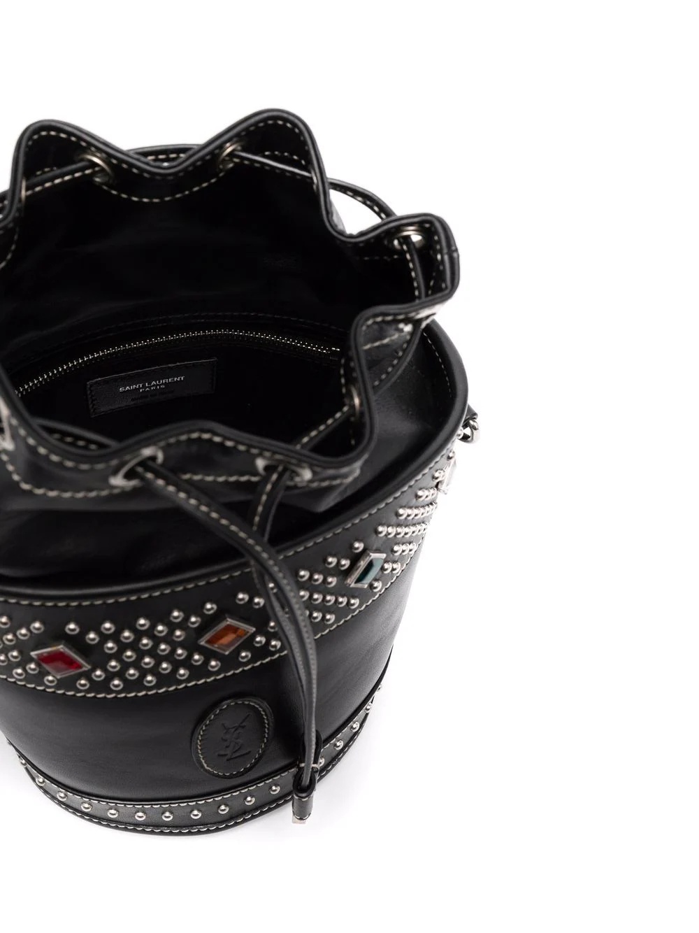 Bahia studded leather bucket bag - 5