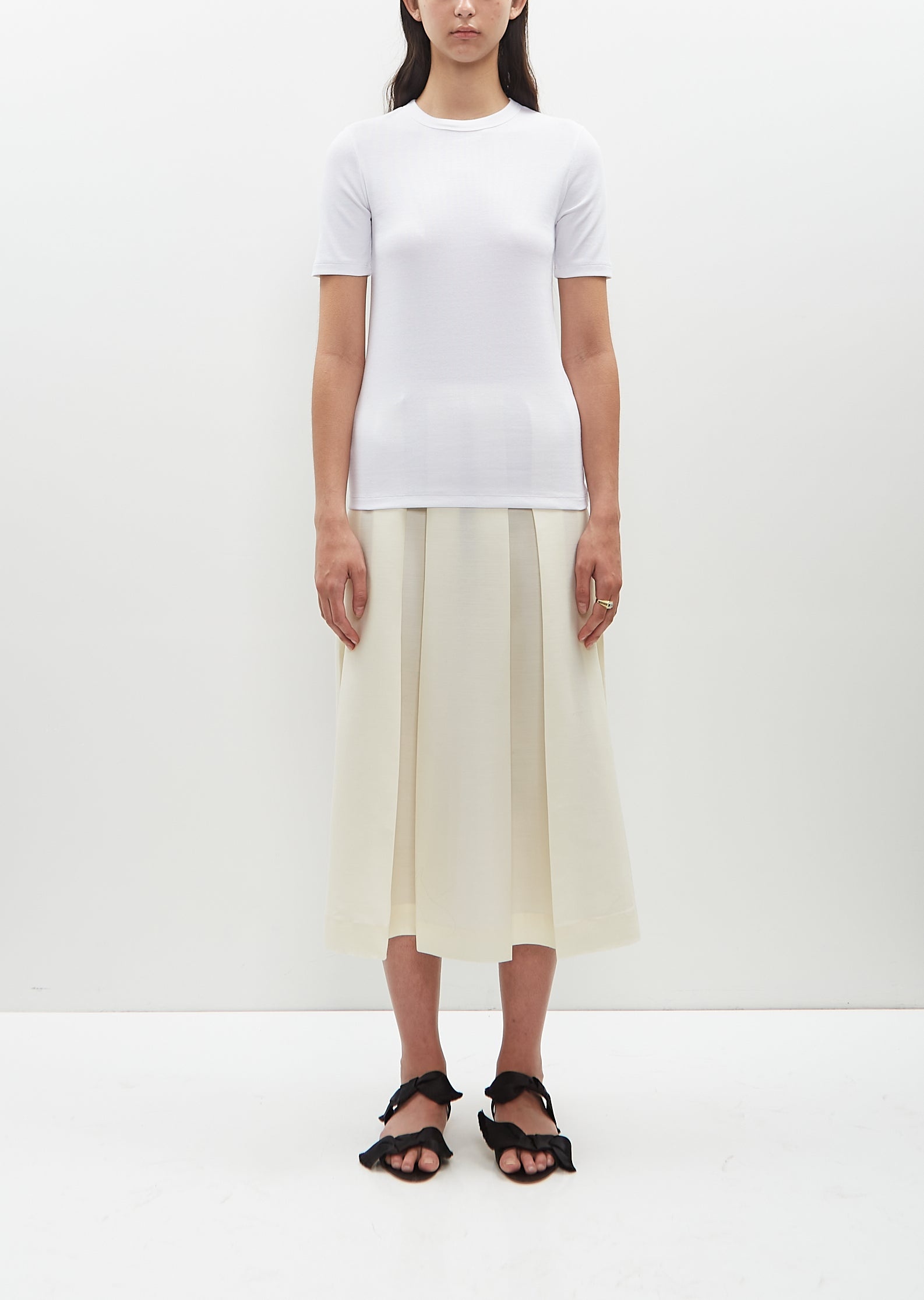 Classic Rib Tee — White - 4
