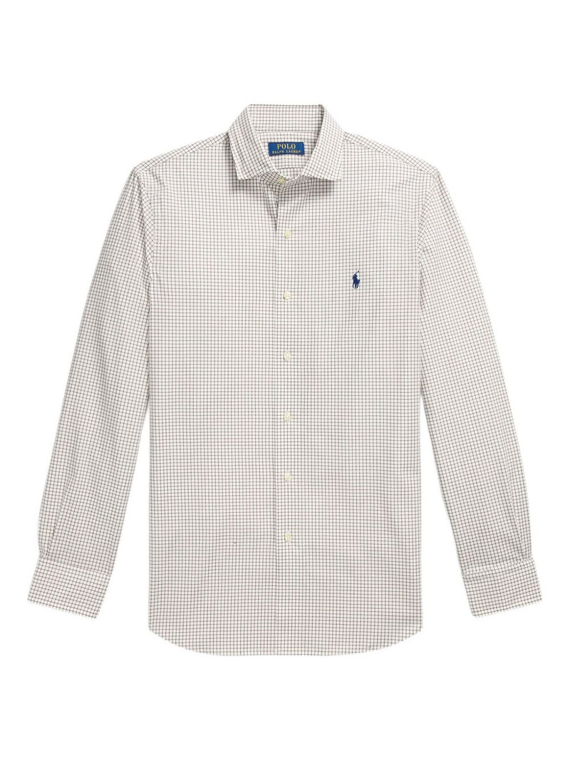 checked-pattern long-sleeve shirt 1