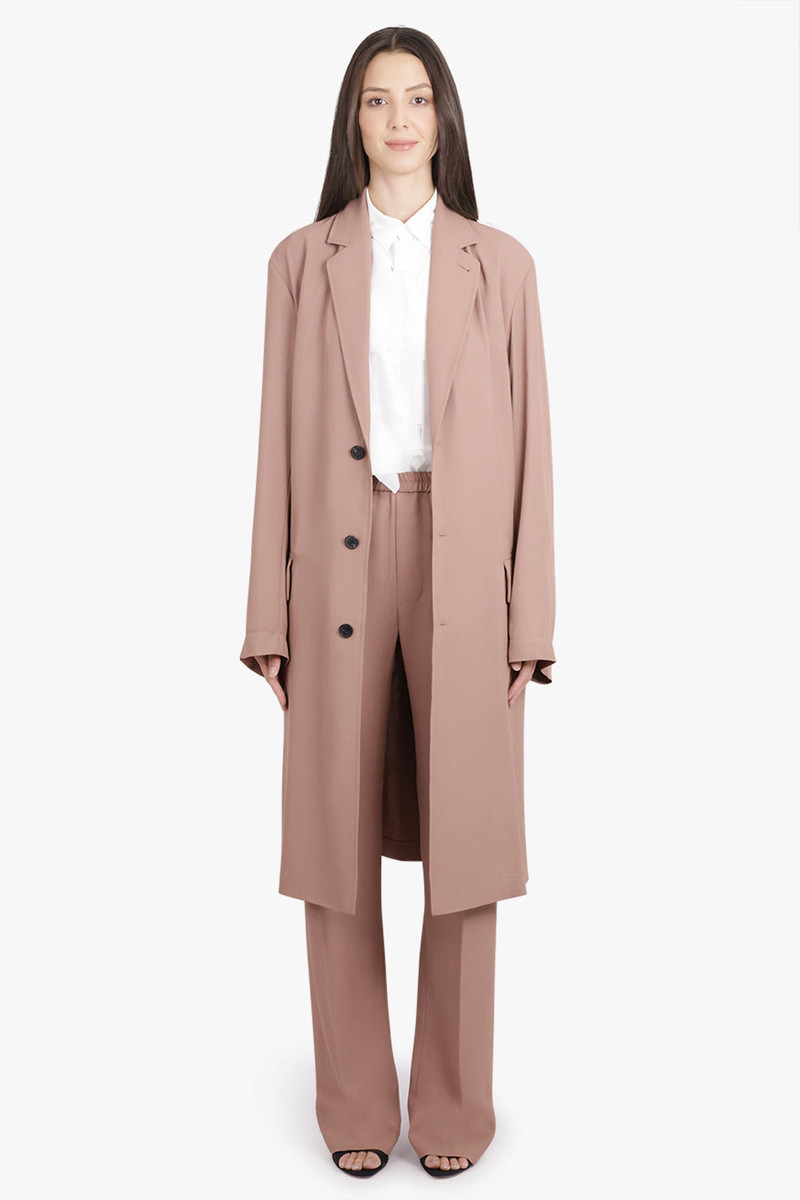 Dries Van Noten RINLEY RELAXED MID LENGTH COAT | PEACH outlook