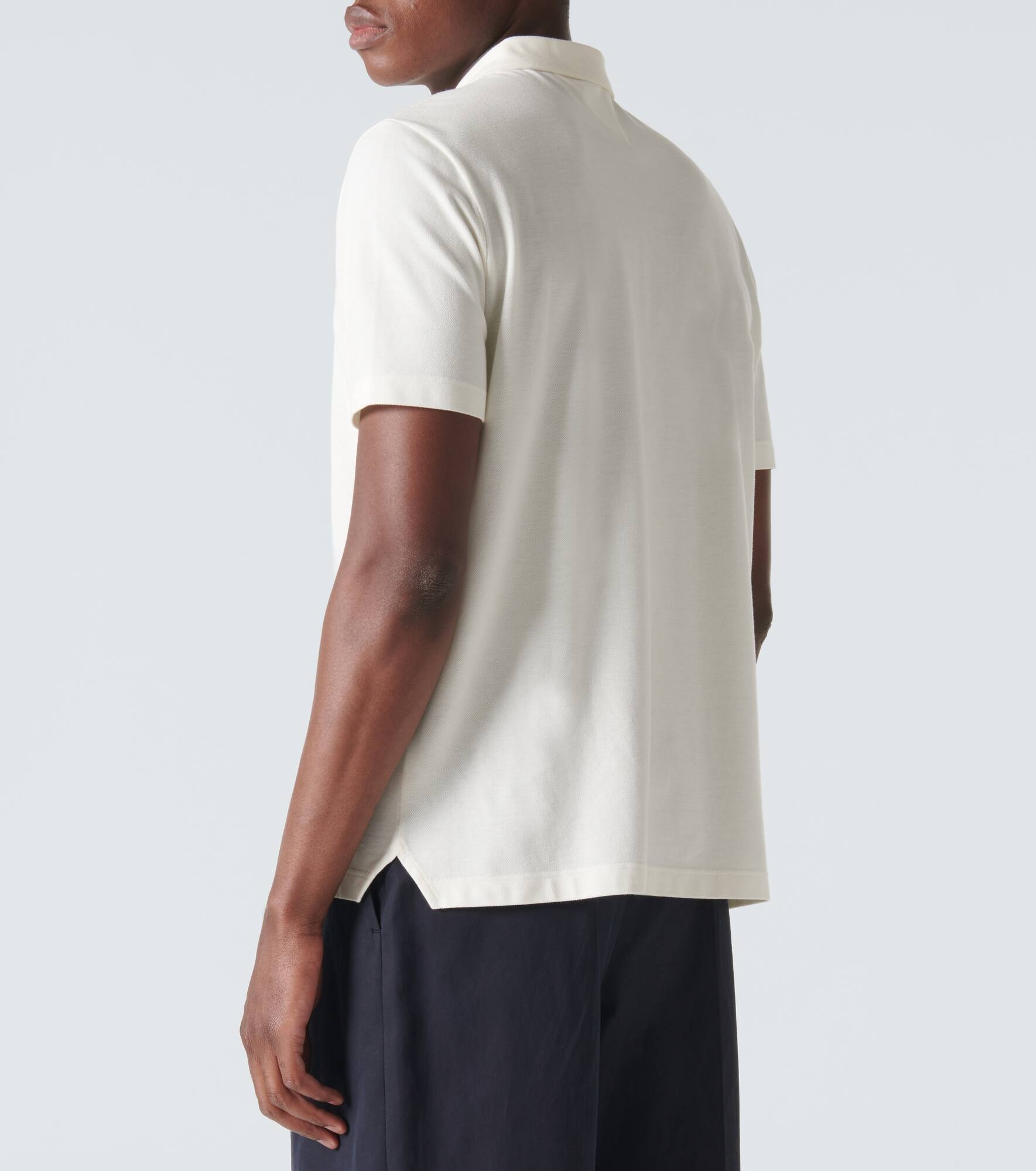 Cotton piqué polo shirt - 4