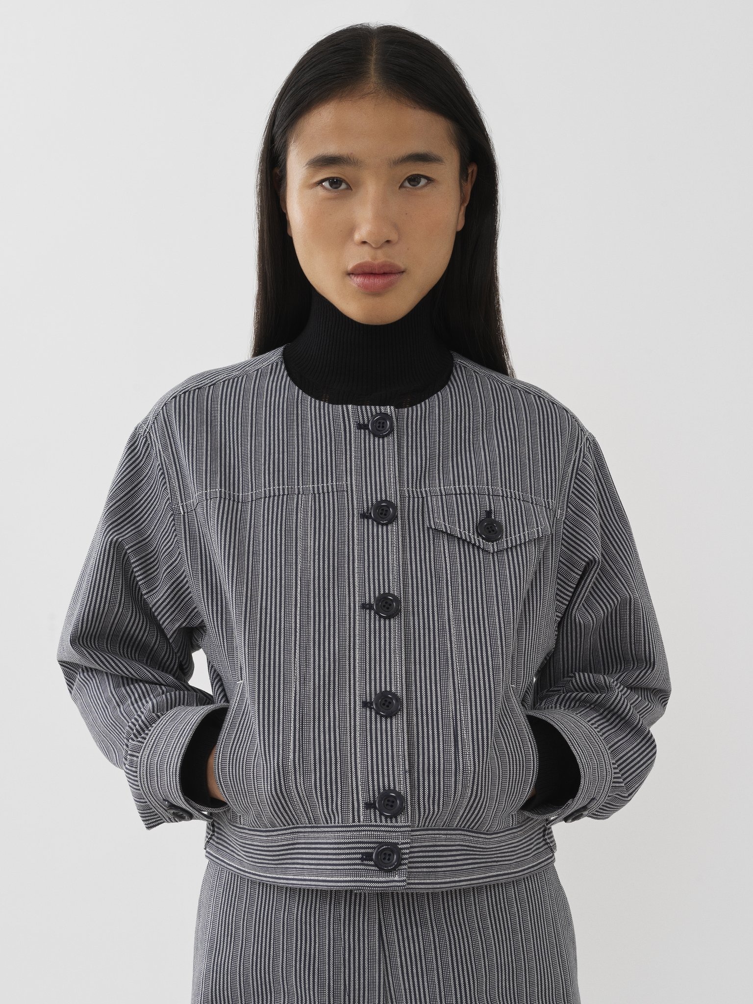 SHORT STRIPED JACKET - 2
