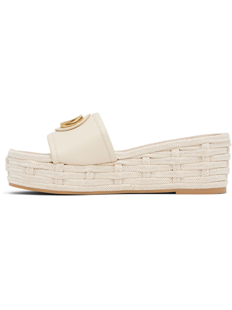 Valentino Off-White VLogo Signature Slide Espadrillas Sandals outlook