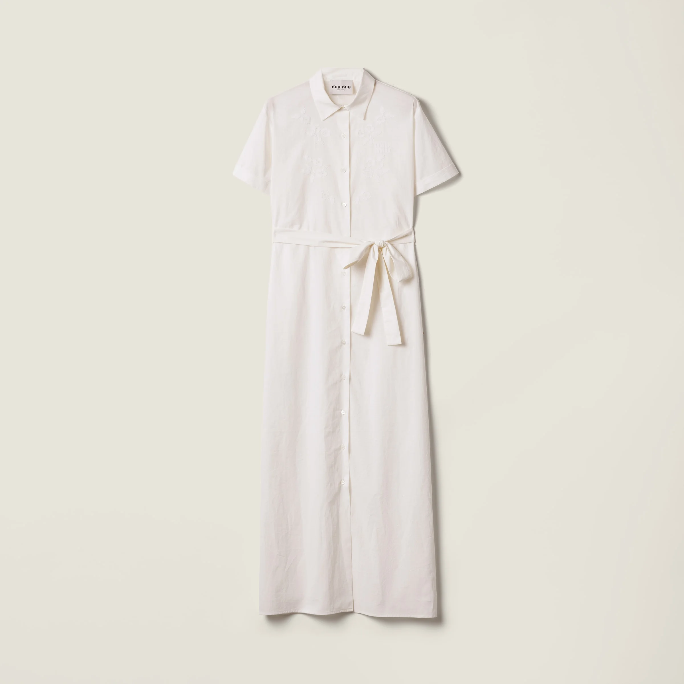 Embroidered batiste maxi-dress - 1