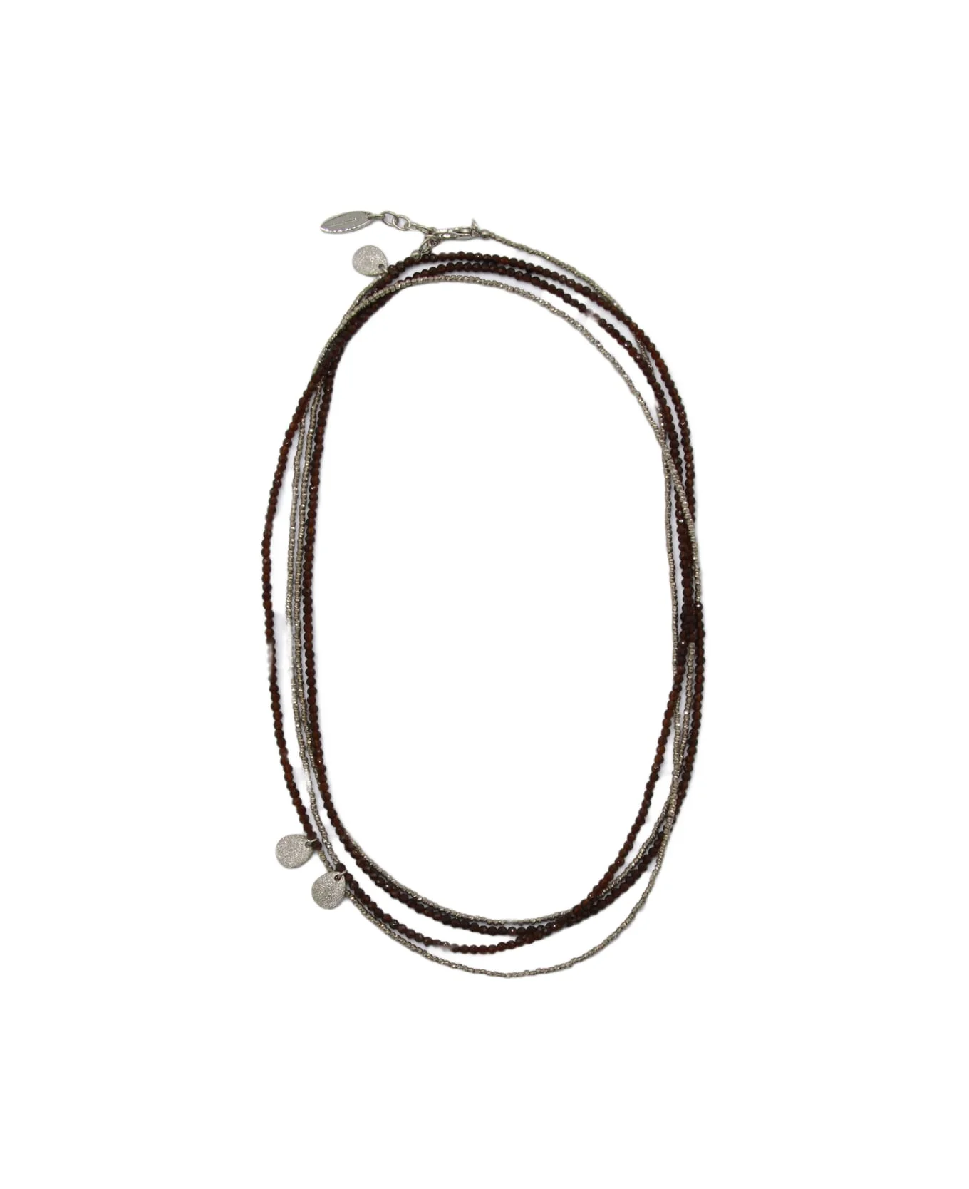 Brown And Silver Metal Bracelets - 1