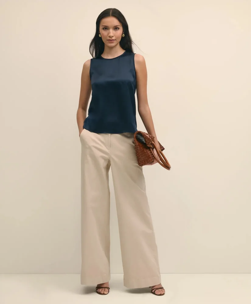 Sleeveless Shell in Washable Silk - 1