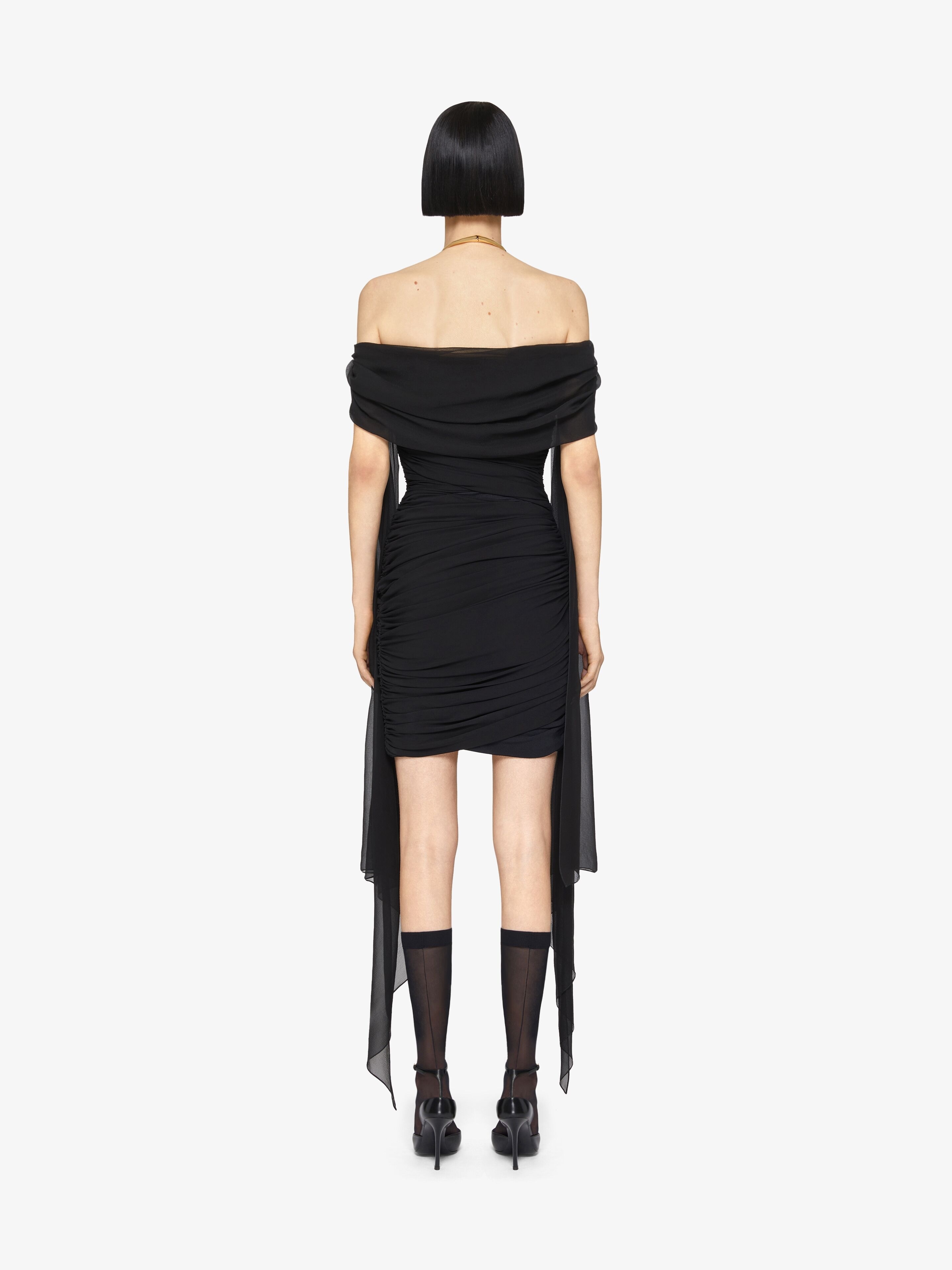 DRAPED DRESS IN JERSEY - 4