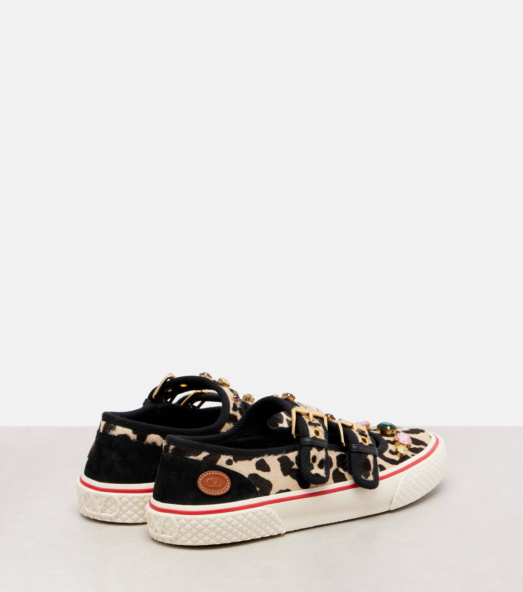 Dollyboard embellished calf hair sneakers - 2
