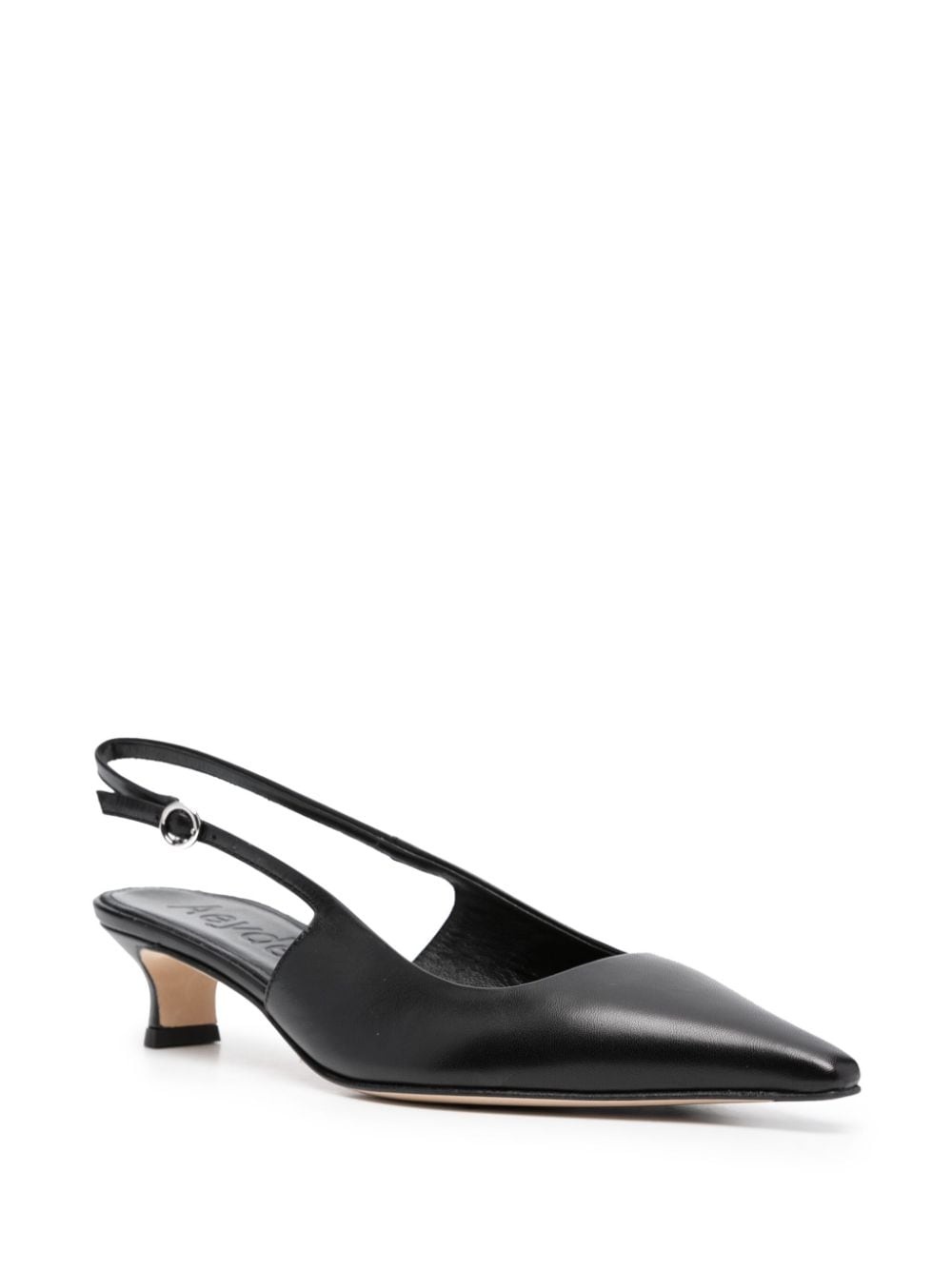50mm pointed-toe leather pumps - 2