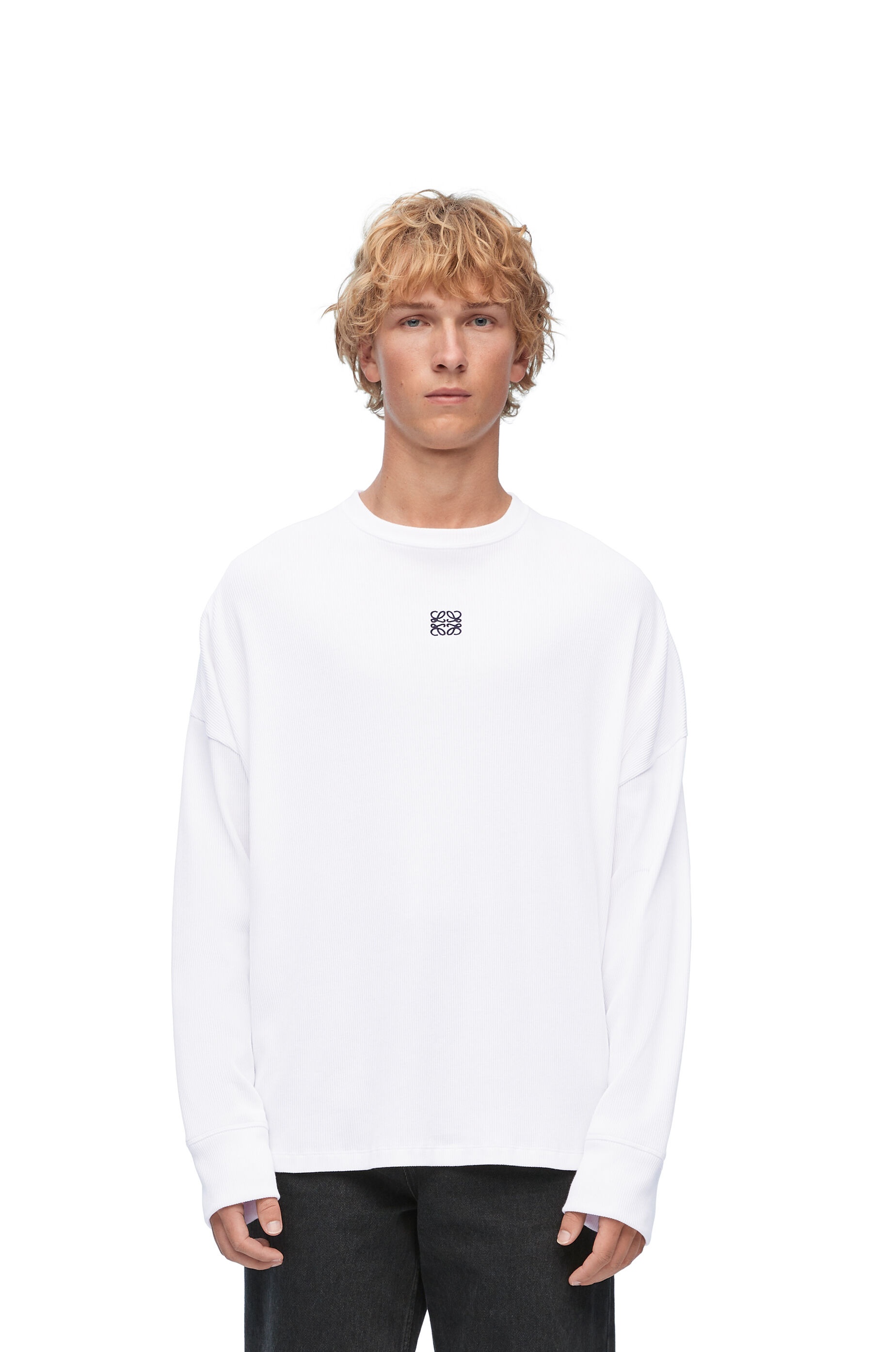 Oversized fit long sleeve T-shirt in cotton - 3