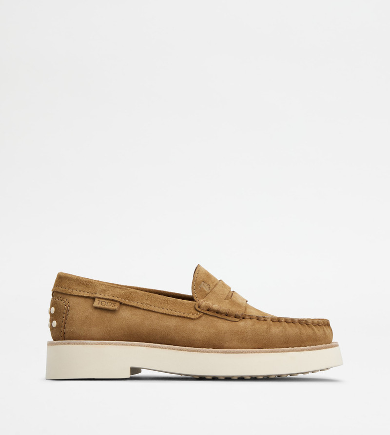 LOAFERS IN SUEDE - BROWN 1