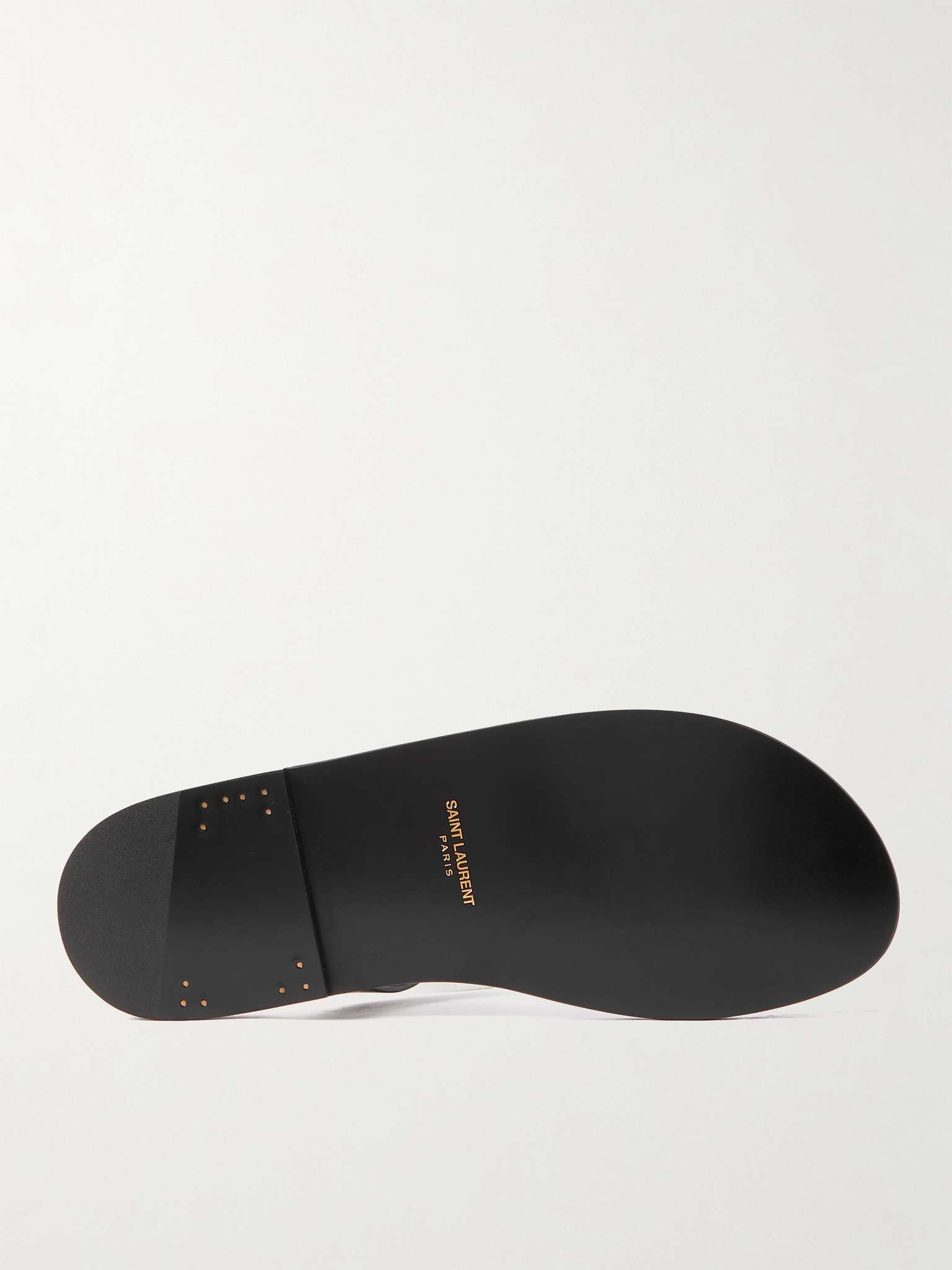 Cassandre Logo-Embellished Leather Sandals - 3