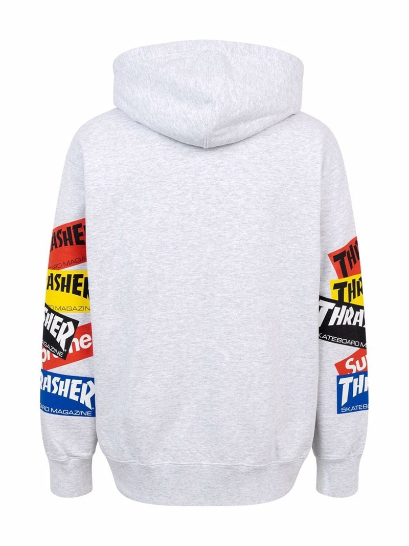 Supreme x Thrasher multi logo zip-up hoodie outlook