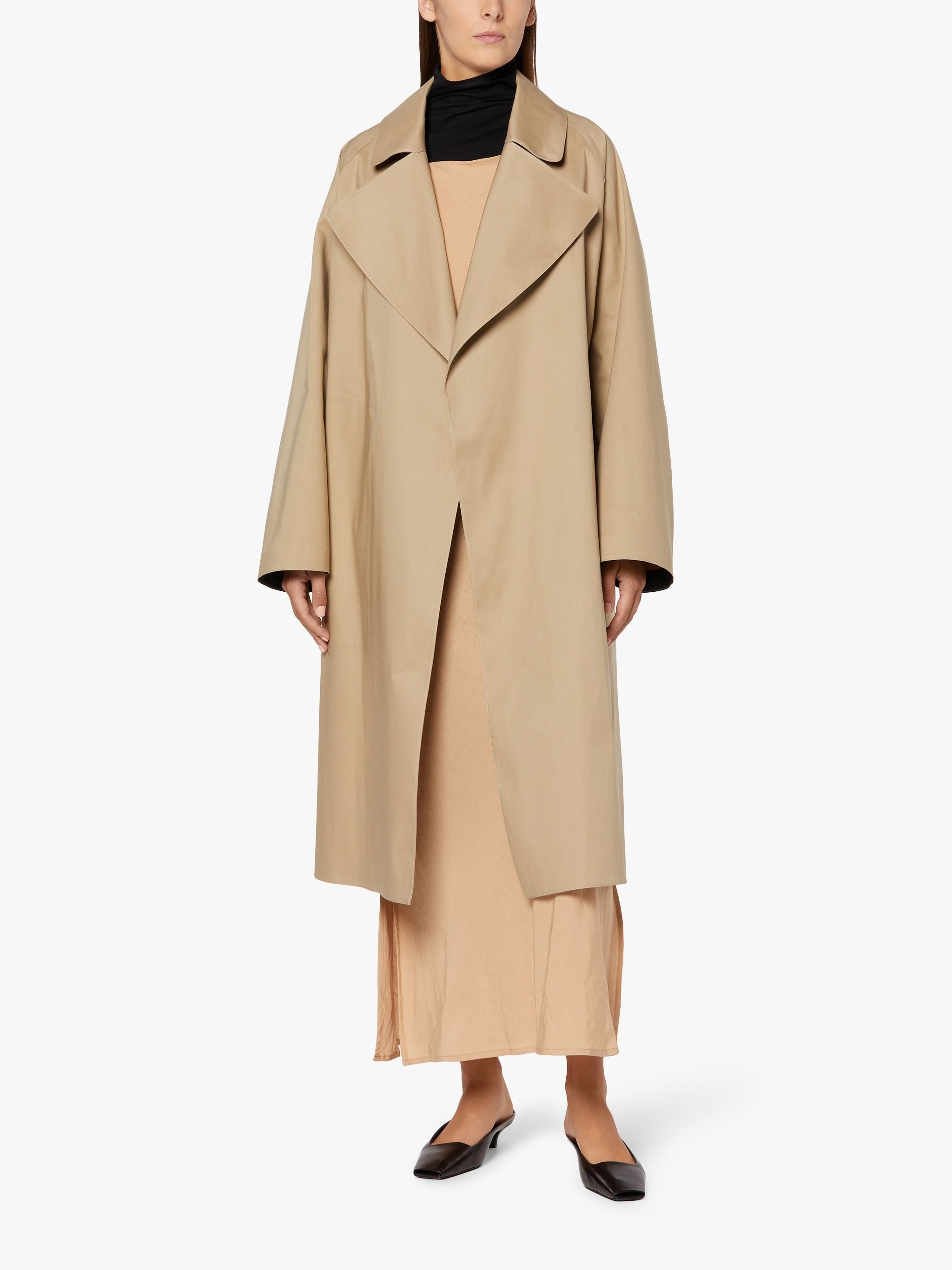 KINTORE FAWN BONDED COTTON TRENCH COAT | LR-1039 - 2