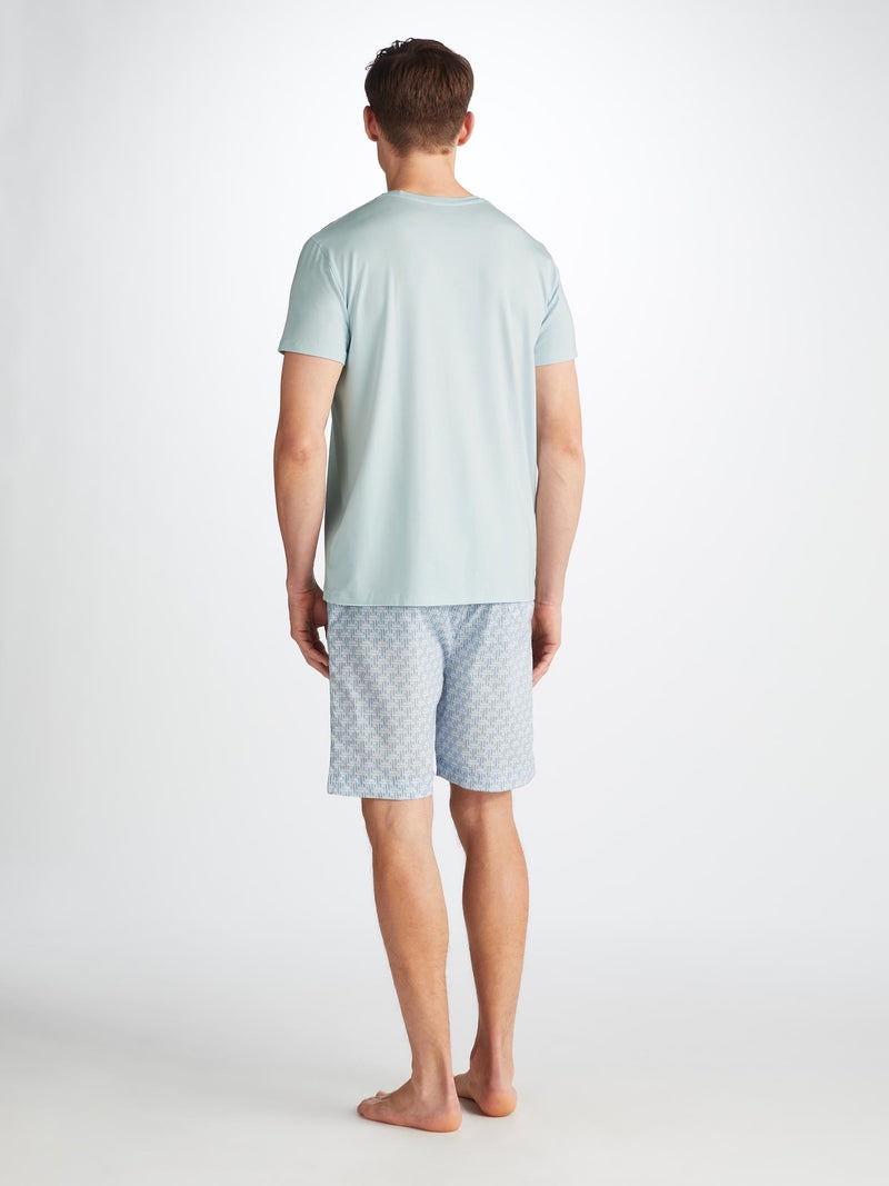 Men's T-Shirt Basel Micro Modal Stretch Ice Blue - 5