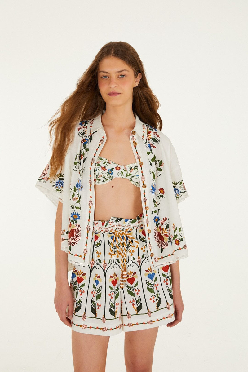 Off-White Stitched Garden Blouse 1