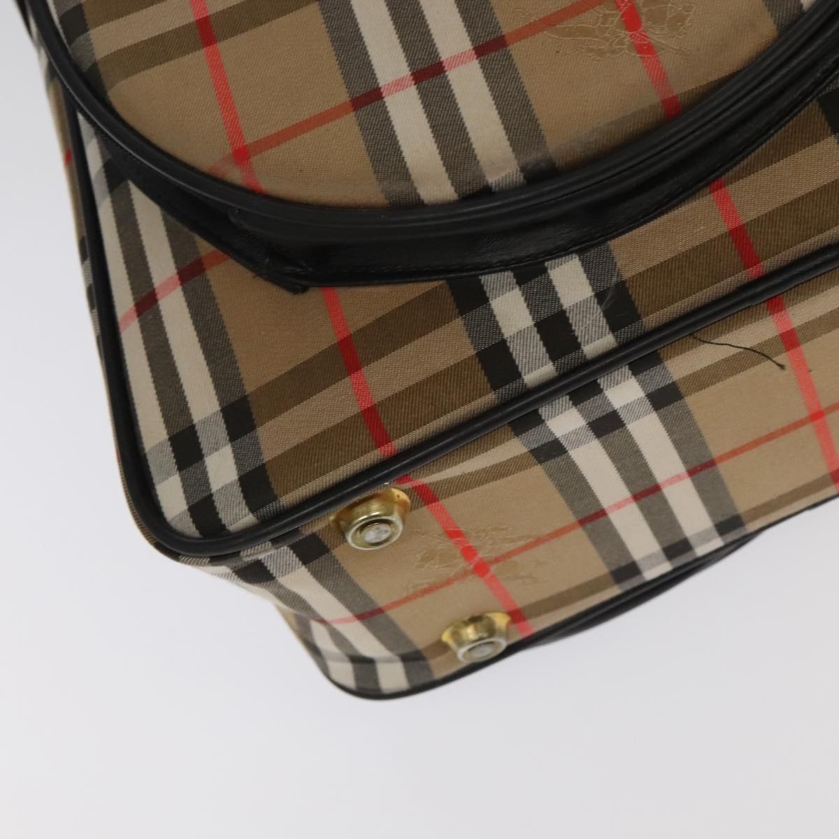 Burberry Nova Check Hand Bag Canvas Beige - 14